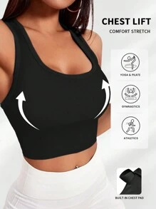 Aaseow Women'S Sports Bra, Compression, Moisture Wicking, High-Impact Sports Bra For Women - Black - View 1