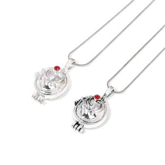 1pc Retro Vampire Katharine Ruby Pendant Necklace