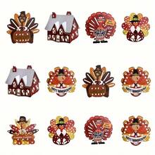 12pcs Style 5 Metallic Hanging Decorations For Harvest Festival Gathering Party Decor - Multicolor - View 2