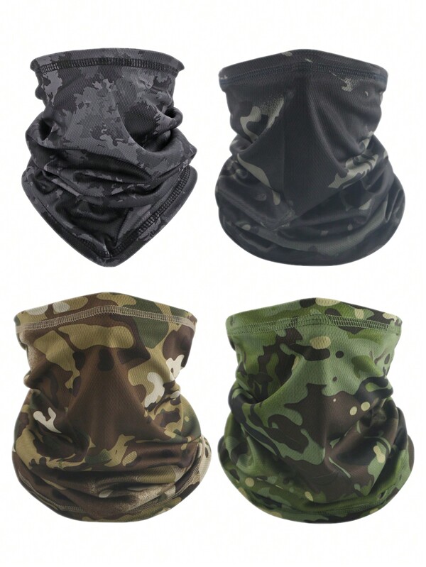 4 piezas Pañuelo multifuncional de verano con protección solar para el cuello, diadema mágica, bufanda transpirable, máscara facial para ciclismo, de secado rápido, apto para ciclismo, montar motocicleta y esquiar
