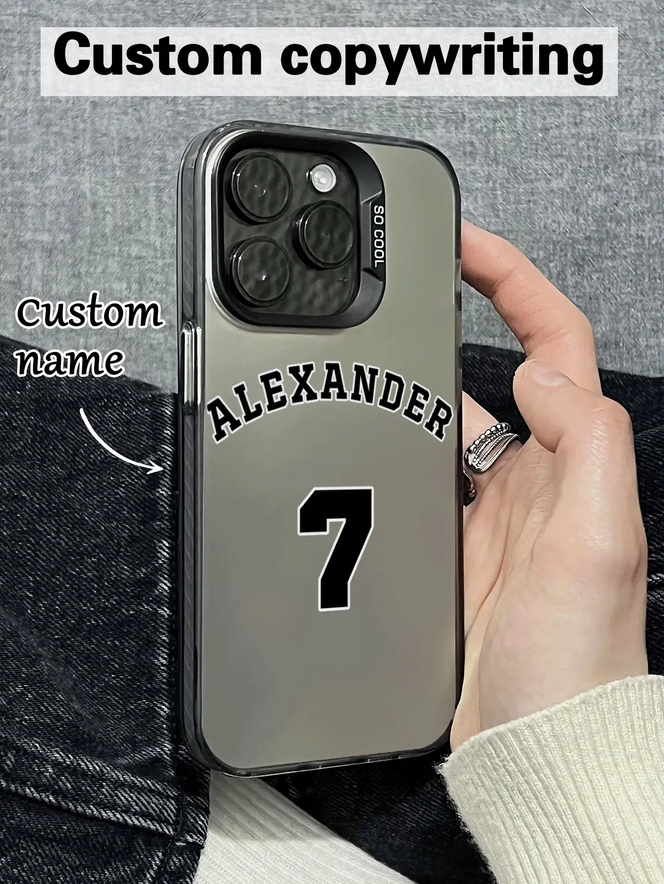 1 Ốp Điện Thoại In Tên Theo Yêu Cầu, Ốp Điện Thoại Thiết Kế Tên Cá Nhân Hóa, Ốp Điện Thoại Số May Mắn Theo Yêu Cầu, Ốp Điện Thoại In Tên Theo Yêu Cầu, Ốp Điện Thoại Cá Nhân Hóa Có Hình Ảnh, Ốp Điện Thoại Hình Ảnh Theo Yêu Cầu, Quà Kỷ Niệm, Quà Valentine, Quà Sinh Nhật, Ốp Điện Thoại Theo Yêu Cầu, Phong Cách Thu Đông Sang Trọng, Phiên Bản Quốc Tế, Không Phải Phiên Bản Nội Địa - màu đen - Xem 3