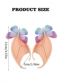 New Butterfly Fairy Princess Ear Cosplay Stage Performance Photo Shooting Props Animal Ears Halloween - Apricot - View 2