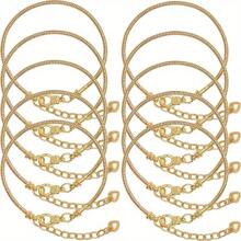 1/5/10/20/30/50 st. armband med ormbenskedja i guld/silver och hjärtformat karabinlås, lämpligt för gör-det-själv-armbandstillverkning, perfekt presentval - Armband - Visa 2