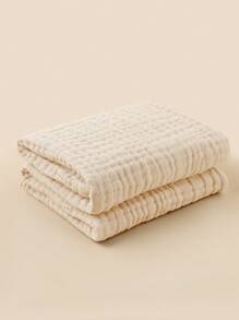 1pc Newborn Soft Breathable 6-Layer Ruched Gauze Baby Bath Towel, Multipurpose Infant Stroller Blanket, Suitable For All Seasons