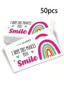 Rainbow Happy Mail Teacher's Classroom Note Cards For Parents, Used For Positive Behavior Encouragement, 50pcs/Pack, Universal Paper Labels For Preschool And Primary School Back To School - Multicolor - View 14