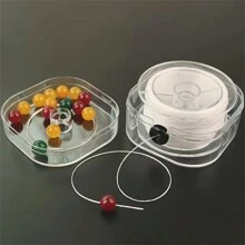 Linha de Contas de Pulseira 0,2-1,0mm, Linha Elástica Plana para Pulseiras, Linha de Pulseira Fácil de Atar, Cordão de Joia para Fazer Joias de Contas e Pulseiras Colares
