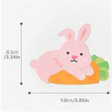 50pcs Rabbit Shaped Lollipop Decorative Paper Cards - Baby Pink - View 4
