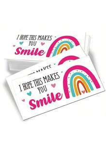 Rainbow Happy Mail Teacher's Classroom Note Cards For Parents, Used For Positive Behavior Encouragement, 50pcs/Pack, Universal Paper Labels For Preschool And Primary School Back To School - Multicolor - View 3