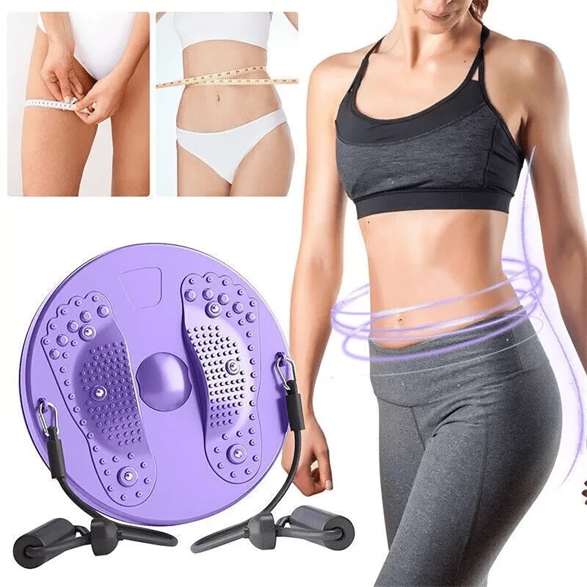 2025 Waistwhisper - Body Shaping Waist Twisting Disc Board, Weight Loss Tummy UK - Purple - View 1