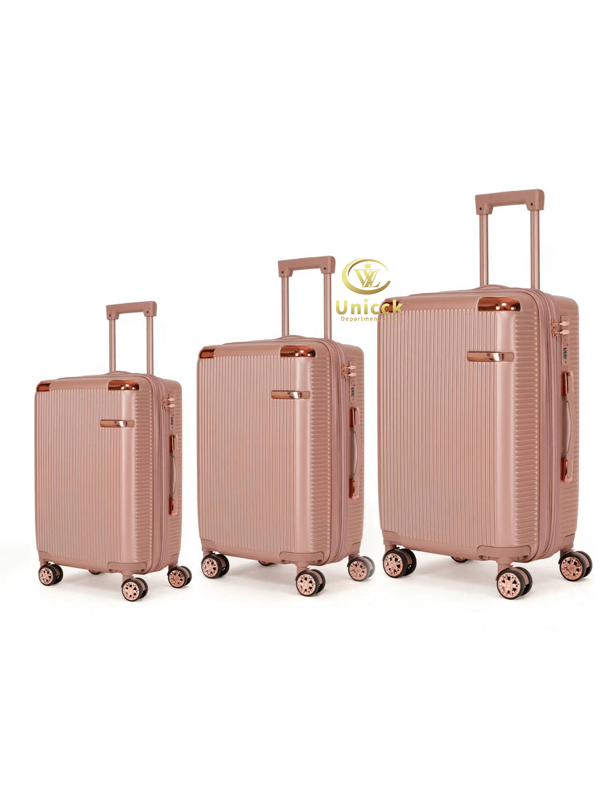 Mala elegante caixa de ouro 2024 novo estilo mala zíper duplo camada anti-roubo Roda 360°