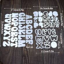 全新大号可爱 26 个字母金属切割模具，适用于 DIY 剪贴簿装饰浮雕手工艺模切模板，DIY 字母模切