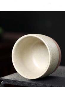 1 chiếc cốc pha cà phê espresso bằng gốm sứ mộc mạc theo phong cách Ý tối giản, cốc đựng đồ uống/trà cho gia đình và văn phòng, dung tích 170ml - Cốc cầm tay hai màu - Xem 3