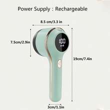 1 máy loại bỏ xơ vải điện có thể sạc lại, màn hình kỹ thuật số. Máy loại bỏ xơ vải này có thể loại bỏ xơ vải khỏi quần áo và vải một cách mạnh mẽ. Máy cạo xơ vải không dây dùng tại nhà, có 2 tùy chọn màu - Nhiều màu - Xem 4