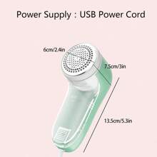 1 件 USB 供电手持式除毛器，迷你便携式家用除毛器，带透明盖 - 粉色 - 查看 2