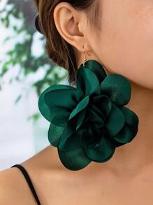 1 Cặp Hoa tai vải satin thủ công, Thiết kế thời trang và tối giản, Thích hợp để đeo hàng ngày và dự tiệc - màu xanh lá - Xem 13