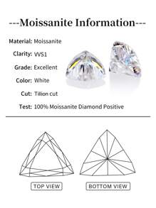 1 stuk High-End 1 karaat D-GH kleur Moissanite losse, fantasierijke geslepen asymmetrische driehoekige diamant voor sieradeninstellingen - ring, oorbellen