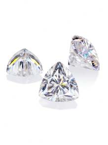 1 stuk High-End 1 karaat D-GH kleur Moissanite losse, fantasierijke geslepen asymmetrische driehoekige diamant voor sieradeninstellingen - ring, oorbellen