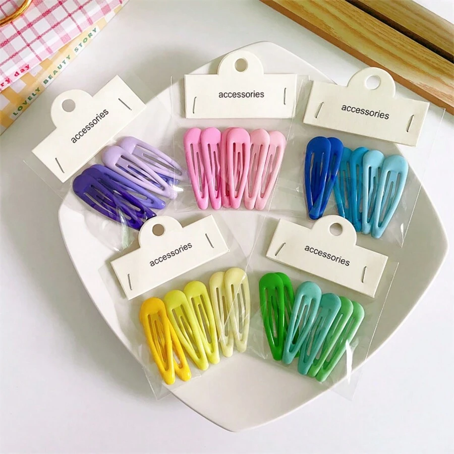 30pcs/Pack Bagged Ombre Brown Drop Shaped Hair Clip Set In Simple Style For Women, Suitable For All Hair Types Casual Claw Clips Hair Claws Hair Barrettes, School Stuff, Hair Accerssories, Head Accessories, Hair Accessories For Women