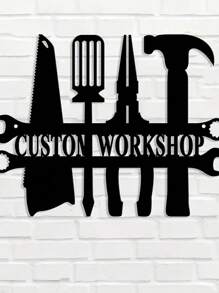 Uma Peça de Arte de Parede de Metal de Estilo Vintage de Ferro Forjado Personalizada Avô Oficina Garagem Sinal de Entrada de Homem Sinal de Reparador Decoração de Casa Perfeita para Dia dos Pais Personalizado Nome Arte de Parede de Metal do Estúdio Ornamental Fofa, Moderna, de Alta Qualidade, Contratada Personalizada, Única, Presentes Ideais para Ele Ela, Namorado, Namorada, Pai, Mãe, Família, Amigos para Aniversários, Dia dos Namorados, Dia das Mães, Aniversários, Dia da Criança, Dia dos Pais, Formatura, Casamentos, Inauguração de Casa, Casa, Jardim, Dia dos Namorados, Decoração do Dia dos Namorados