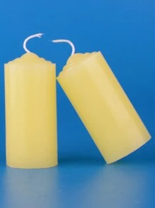 Candles 2, Diameter 3.5 Cm, 7 Cm Long, 8 Hours Thick, Various Colors Of The Candle, White, Red, Black, Holiday Decorations, Power Cut, Lighting, Odorless, Long Time, Burning Halloween, Spooky, Autumn, Festival, Holiday , Winter, Holiday, Festival,Room Decor,Gifts Birthday Graduation - Multicolor - View 12