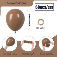 20/40/60/100pcs Brown Balloons 18 Inches 12 Inches 10 Inches 5 Inches Brown Latex Party Balloons Suitable For Graduation, Bear Themed Parties, Weddings, Birthdays, Bridal Showers, Shower Parties, Anniversary Party Decorations,Christmas