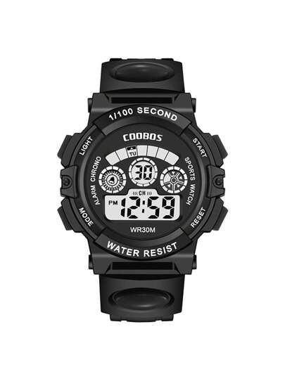 1pc/Set Kids Cute LED Electronic Silicone Watch, Students 7-Color Luminous Sports Digital Watch, Suitable For Birthday Gift, Halloween Gift, Year-End Promotion