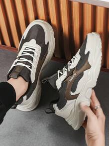 男士字母图案拼接轻便舒适登山鞋，时尚运动休闲运动鞋 - 米粽 - 查看 11