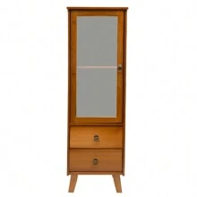 HOHOBLA LOYALHEARTDY-BTG Storage Cabinet Wooden Display Cabinet Sideboard Cabinet With Magnetic Suction Door, Multifunctional Storage With Acrylic Glass,Tall Slim Narrow Bathroom Storage Cabinet (One Door With 2 Drawer)[Best Gift For Family&Friends] - 一門2抽屜 - 查看 6