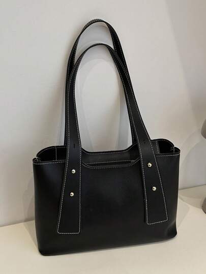 时尚单肩包，设计独特，容量大，适合女性办公、旅行、日常使用，女士时尚手提包