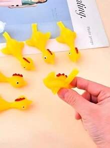 1/5/10p Rubber Chicken Slingshot Rubber Chickens Flying Chicken Slingshot Flicken Chicken Game Finger Slingshot Chicken Toys Chicken Flingers Flinging Chickens For Party Favors Activity Gift,Elastic Sticky Turkey & Chicken Catapult Toy, Funny Prank Slingshot Chicken Toys For Stress Relief & Entertainment, Interactive Toys - Multicolor - View 4