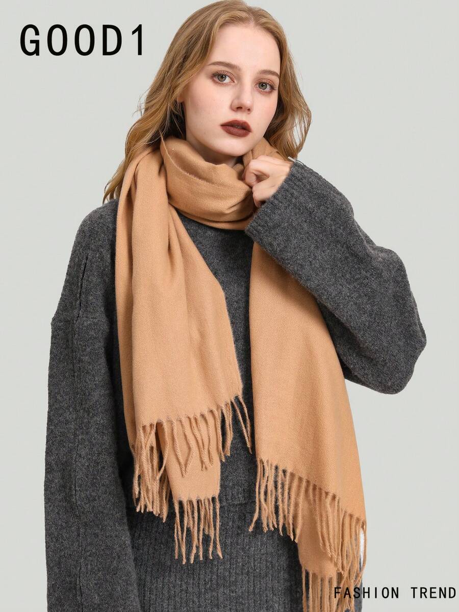 1pc Floral Lace Knit Infinity Scarf, Dual-Layer Foldable Neck Warmer, Stylish Winter Accessory - Multicolor - View 1