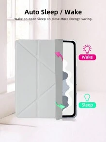 1 个灰色透明保护壳，带手写笔插槽、可调节多角度支架、柔软 TPU 边缘、磁性睡眠/唤醒功能、简约设计，兼容 iPad Mini 4/5/6/7、iPad Air、iPad 9.7/10.2/10.5/10.9/11/12.9 英寸，兼容 2016-2025 年 iPad 型号（不含手写笔） - 淡灰色 - 查看 7