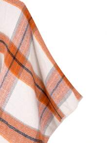 Beautiful Nomad Poncho cardigan casual a cuadros para mujer, otoño/invierno