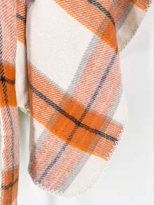 Beautiful Nomad Poncho cardigan casual a cuadros para mujer, otoño/invierno