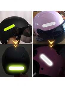 10/20/60 piezas Pegatinas reflectantes de advertencia para automóvil, impermeables y antifouling, adecuadas para automóvil, motocicleta, bicicleta, casco