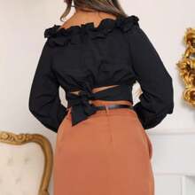 Midi Skirt With Front Slit, Tailoring - Camel - View 3