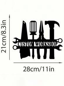 Uma Peça de Arte de Parede de Metal de Estilo Vintage de Ferro Forjado Personalizada Avô Oficina Garagem Sinal de Entrada de Homem Sinal de Reparador Decoração de Casa Perfeita para Dia dos Pais Personalizado Nome Arte de Parede de Metal do Estúdio Ornamental Fofa, Moderna, de Alta Qualidade, Contratada Personalizada, Única, Presentes Ideais para Ele Ela, Namorado, Namorada, Pai, Mãe, Família, Amigos para Aniversários, Dia dos Namorados, Dia das Mães, Aniversários, Dia da Criança, Dia dos Pais, Formatura, Casamentos, Inauguração de Casa, Casa, Jardim, Dia dos Namorados, Decoração do Dia dos Namorados