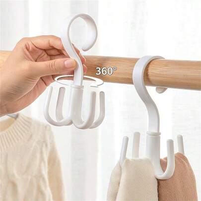 1/3 STK roterbar plastkrok med 4 klor, slumpmässig färg, för väska och slips, vår, minimalistisk, sommartoppar