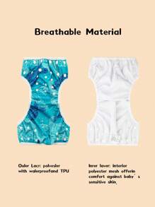1 pièce Couche de bain de bébé imperméable avec imprimé tortue de mer en filet, décorations et cadeaux pour la douche de bébé et la famille