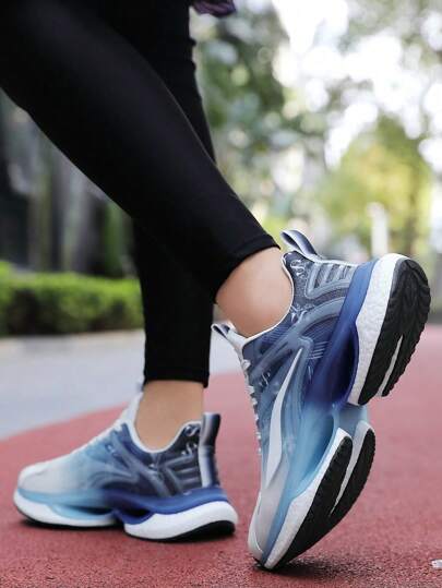 Women Fashion Breathable Mesh Casual Sneakers, Lightweight Outdoor Running Sport Shoes, Shock-Absorbing Rubber Sole Anti-Skid