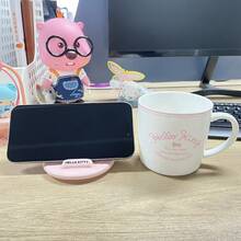 Miniso 1 pieza Taza de cerámica con tapa con personajes de Sanrio, 370ml/12.5oz - Rosa - Ver 4