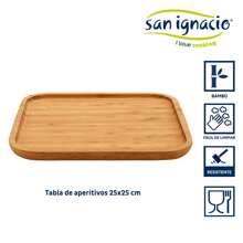 San Ignacio Planche en bambou carrée moyenne pour apéritif 2 collection KINVARA