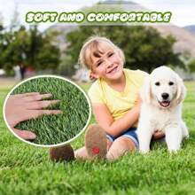 Artificial Grass, Professional Dog Grass Mat, Potty Training Rug And Replacement Artificial Grass Turf, Large Turf Outdoor Rug Patio Lawn Decoration, Easy To Clean With Drainage Holes,Garden Decor,Outdoor Plant,Gardening,Fake Flowers - Green - View 6