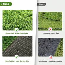 Artificial Grass, Professional Dog Grass Mat, Potty Training Rug And Replacement Artificial Grass Turf, Large Turf Outdoor Rug Patio Lawn Decoration, Easy To Clean With Drainage Holes,Garden Decor,Outdoor Plant,Gardening,Fake Flowers - Green - View 3