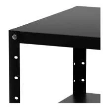 Compact Steel Shelf With 3 Shelves - Capacity 45kg - 65cm X 45cm X 30cm - Black - View 3