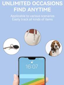 Thiết bị theo dõi thông minh hoạt động với ứng dụng Find ITag GPS Thiết bị nhắc nhở chống mất Thiết bị định vị được xếp hạng Chìa khóa xe hơi Thiết bị tìm thú cưng Chỉ tương thích với IOS - Nhiều màu - Xem 7