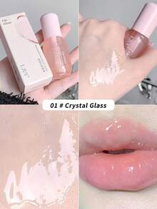 Moisturizing Lip Oil, Gloss Transparent Lipstick, Moisturizing Shiny Lip Care, Transparent Lip Makeup, Non Greasy Formula Lip Care - Multicolor - View 4