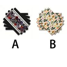 4 Pieces Set Of Luxurious Linen Placemats With Gothic Skull Design - Adds Elegance To Your Table Setting - Perfect For Halloween Decorations And Home Kitchen Table Use - 12x18 Inch Table Mats Halloween Party - Multicolor - View 12