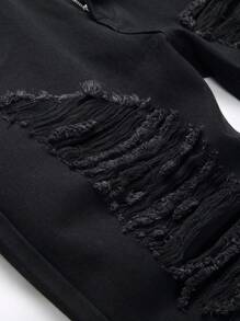 Quần Jean Denim Chân Thẳng Slim Fit Hợp Thời Trang Cho Nam - màu đen - Xem 5