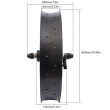 ZhdnBhnos Kit de conversión de bicicleta eléctrica eBike para bicicleta eléctrica con rueda delantera o trasera de 20" ancha, kit de marco de rueda delantera para bicicleta eléctrica, kit de motor de cubo eléctrico de 20" 48V 1000W para bicicleta eléctrica de neumático ancho de 20" 48V 1000 W, kit de conversión de motor eléctrico para bicicleta eléctrica de neumático ancho de rueda delantera - Negro - Ver 2